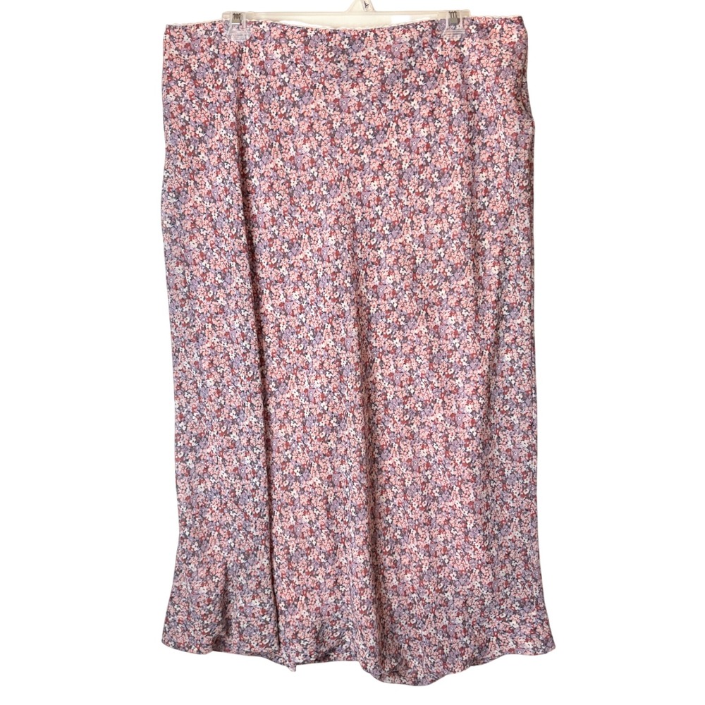 Vtg Laura Ashley Ditsy Floral Midi Skirt Womens 16 Romantic Prairie Soft Girl